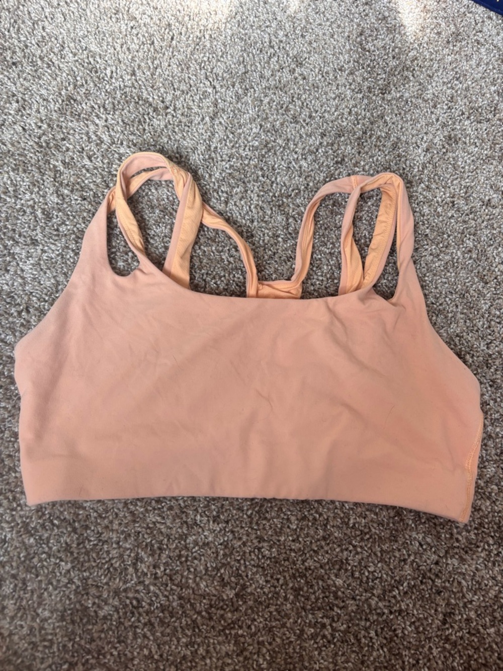 Athleta Peach Double-Strap Sports Bra
